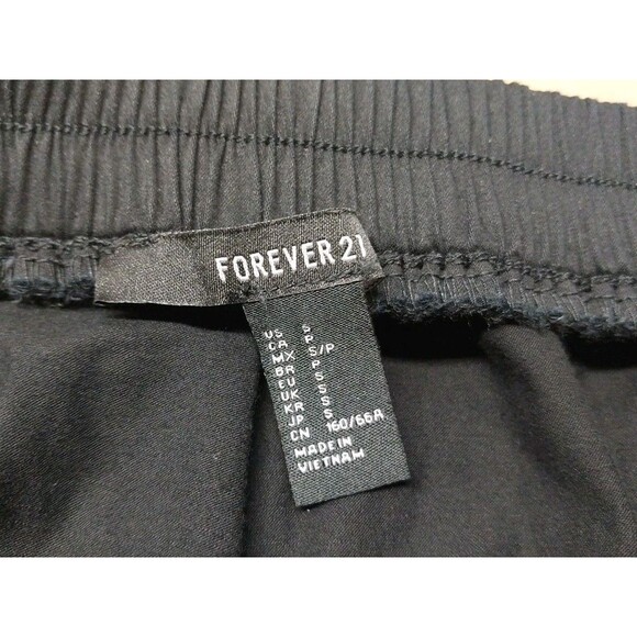Forever 21 Size Small Black Pants Tapered Twill Elastic Waist Casual Comfy Work - Picture 3 of 13